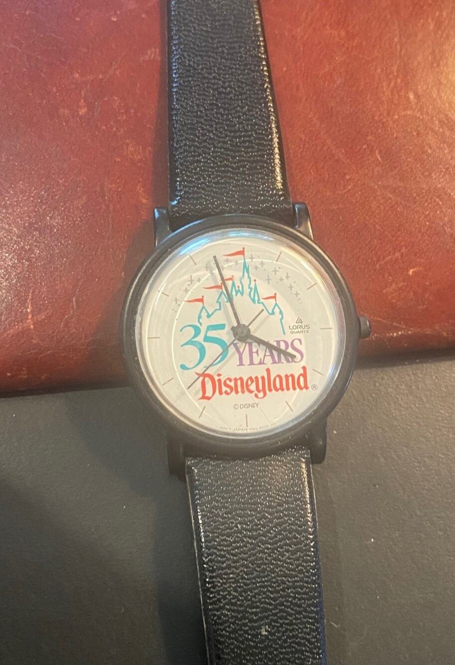 Women's NEW 35mm Black Lorus Disneyland 35 Years Watch, V511-8030